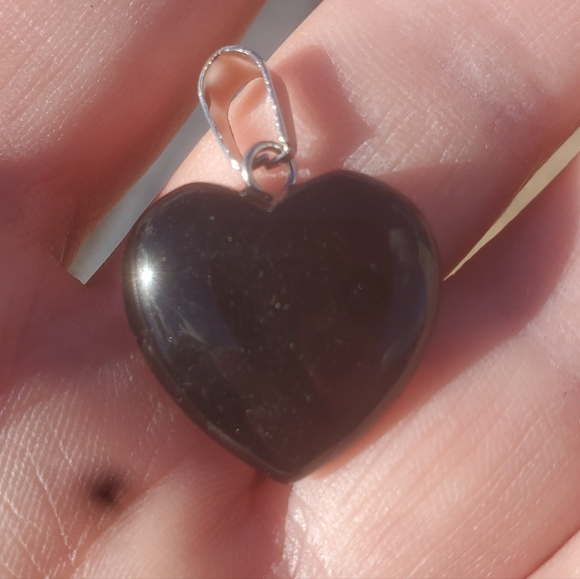 New Black Onyx Heart Shaped Pendant. - Picture 4 of 10